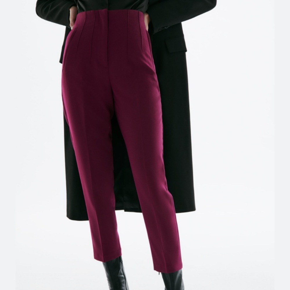 NWOT Zara light plum High Waisted Pants